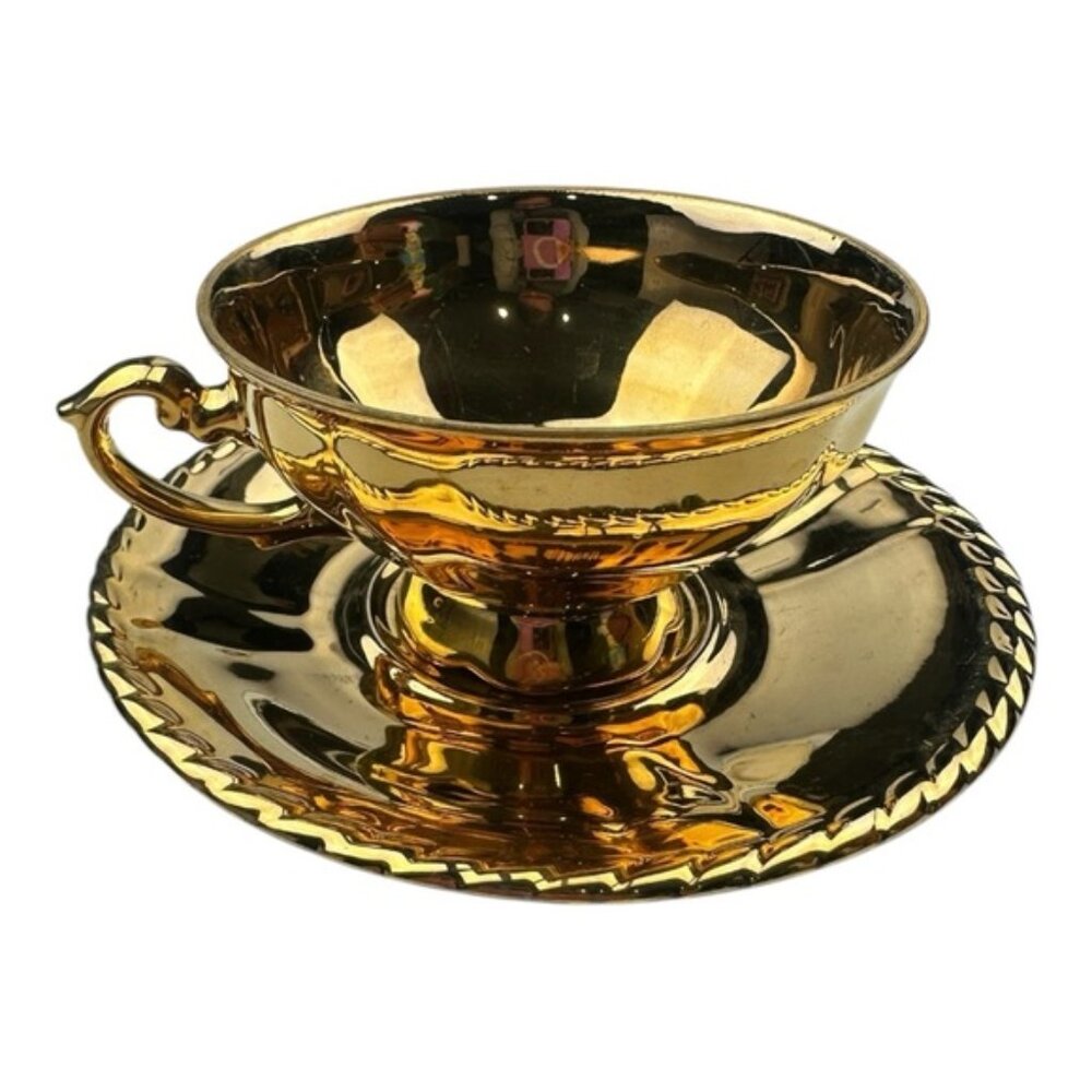 Du-Co Kunst Rehau Bavaria Gold Tea Cup And Saucer